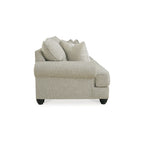 Ensemble de salon 4 pièces en tissu beige pour 5 à 6 personnes – Accoudoirs roulés