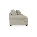 Ensemble de salon 4 pièces en tissu beige pour 5 à 6 personnes – Accoudoirs roulés