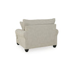 Ensemble de salon 4 pièces en tissu beige pour 5 à 6 personnes – Accoudoirs roulés