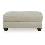 Ensemble de salon 4 pièces en tissu beige pour 5 à 6 personnes – Accoudoirs roulés