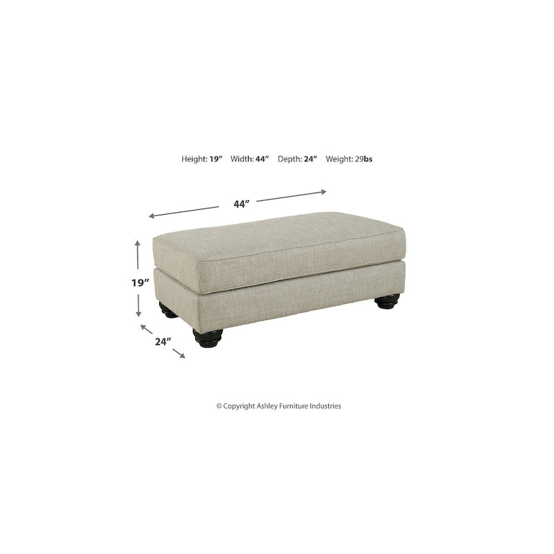 Ensemble de salon 4 pièces en tissu beige pour 5 à 6 personnes – Accoudoirs roulés