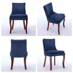 Chaise de salle à manger capitonnée en chenille beige / bleu / gris, lot de 2