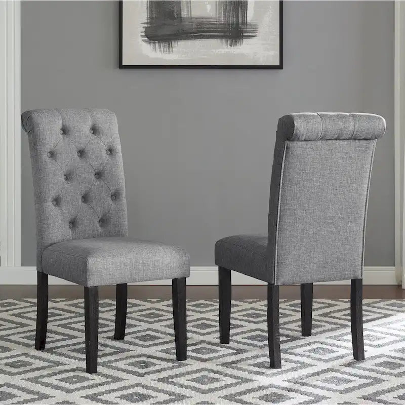 Ensemble de salle à manger rond 5 pièces, bleu/beige/noir/violet, chaises rembourrées à dossier haut, 4 places