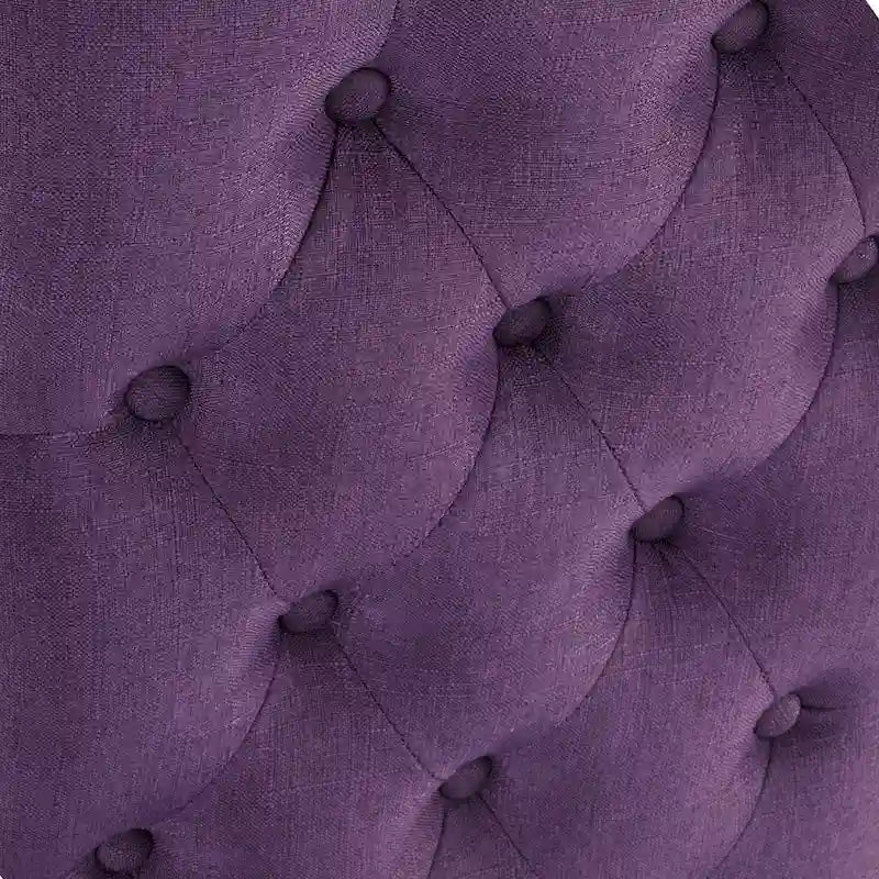Ensemble de salle à manger rond 5 pièces, bleu/beige/noir/violet, chaises rembourrées à dossier haut, 4 places