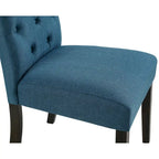 Ensemble de salle à manger rond 5 pièces, bleu/beige/noir/violet, chaises rembourrées à dossier haut, 4 places