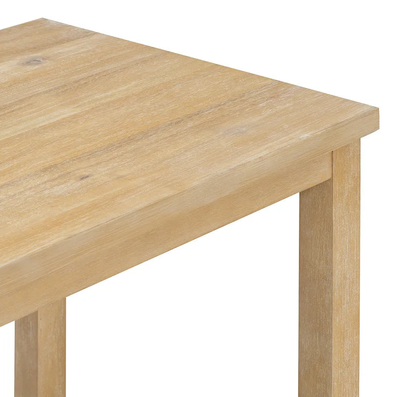 Ensemble de salle à manger hauteur comptoir 5 pièces en bois naturel (4 places)