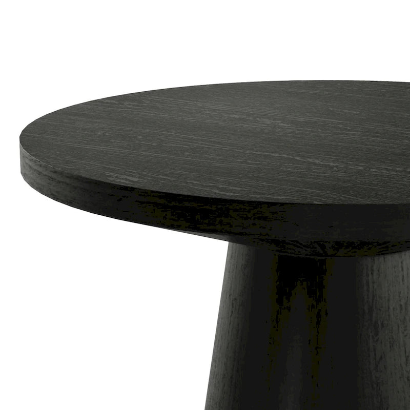 Chêne, Table d'appoint piédestal conique ronde, 1 pièce