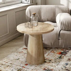 Chêne, Table d'appoint piédestal conique ronde, 1 pièce