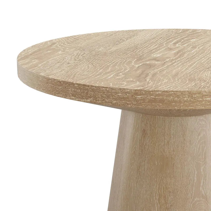Chêne, Table d'appoint piédestal conique ronde, 1 pièce