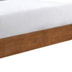 Ensemble de chambre 3 pièces en noyer et bouclé beige de style Mid-Century (Grand lit/Très grand lit, 1 à 2 places)