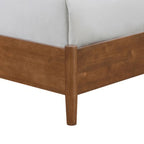 Ensemble de chambre 3 pièces en noyer et bouclé beige de style Mid-Century (Grand lit/Très grand lit, 1 à 2 places)