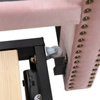 Lit de repos en velours gris/rose/beige avec lit gigogne escamotable, double à grand lit, 1 à 2 couchages