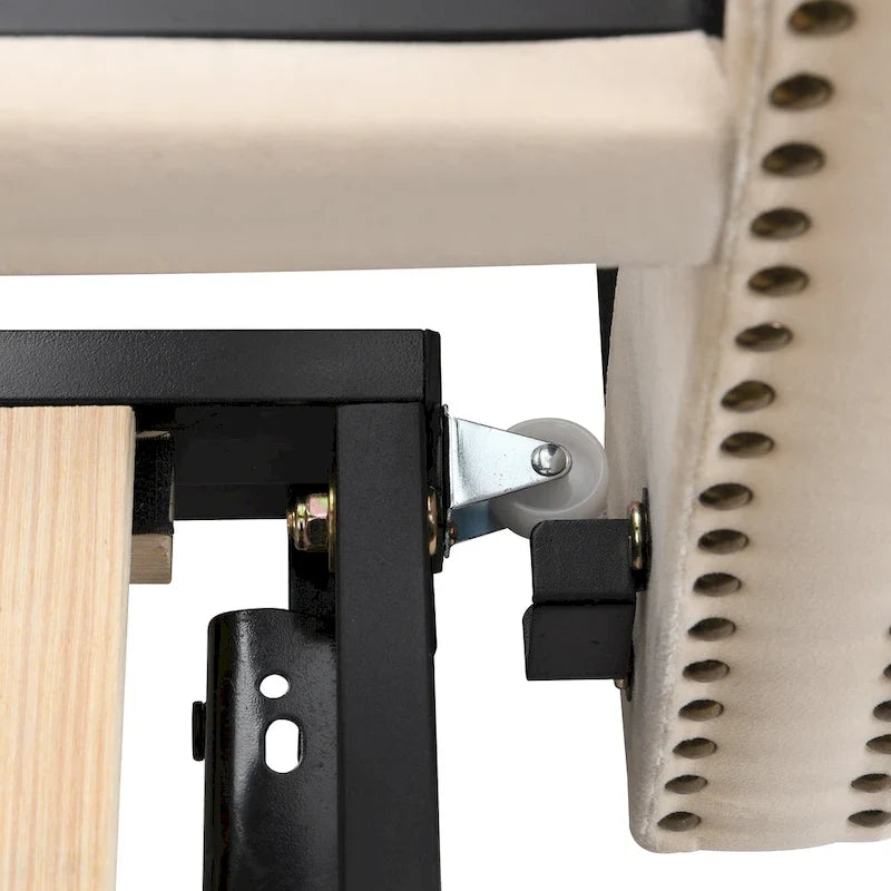 Lit de repos en velours gris/rose/beige avec lit gigogne escamotable, double à grand lit, 1 à 2 couchages