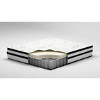 Ensemble matelas hybride noir/blanc et base réglable – 2 personnes, Grand lit/Très grand lit/Très grand lit californien