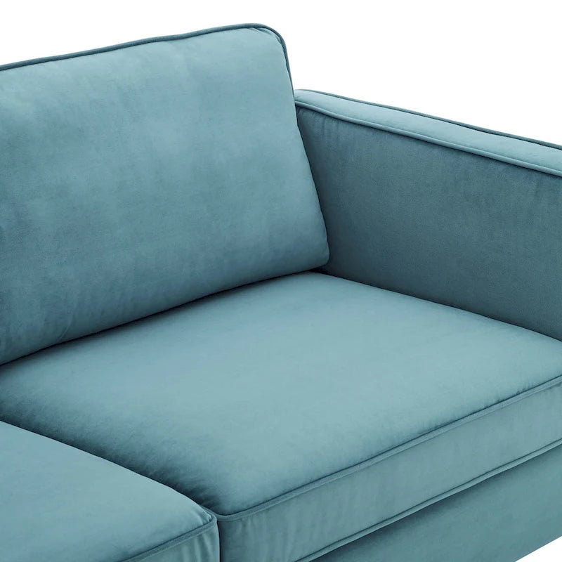Canapé 3 places en velours style scandinave – Bleu nuit / Anthracite / Beige / Cognac
