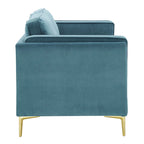 Canapé 3 places en velours style scandinave – Bleu nuit / Anthracite / Beige / Cognac