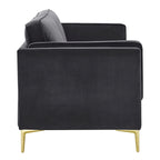 Canapé 3 places en velours style scandinave – Bleu nuit / Anthracite / Beige / Cognac