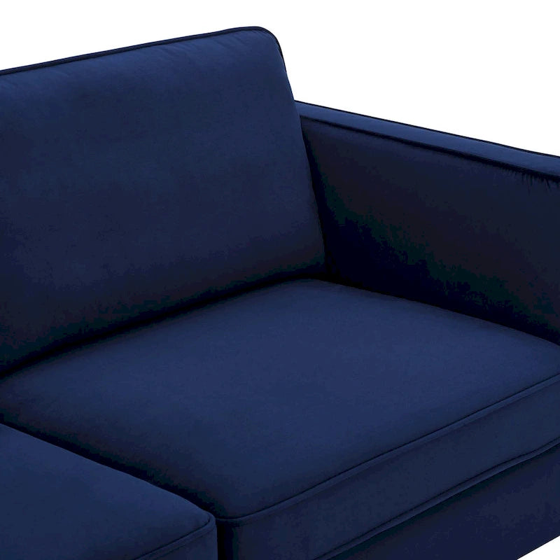 Canapé 3 places en velours style scandinave – Bleu nuit / Anthracite / Beige / Cognac