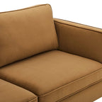 Canapé 3 places en velours style scandinave – Bleu nuit / Anthracite / Beige / Cognac