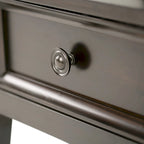 Table d'appoint carrée en bois massif avec tiroir et étagère – 10 couleurs, 48 cm L x 51 cm H