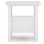 Table d'appoint carrée en bois massif avec tiroir et étagère – 10 couleurs, 48 cm L x 51 cm H