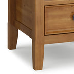 Table d'appoint carrée en bois massif avec tiroir et étagère – 10 couleurs, 48 cm L x 51 cm H