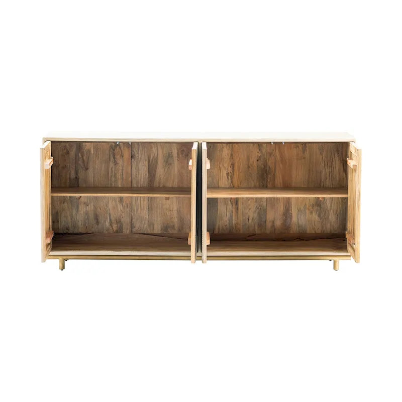Buffet en bois 4 portes couleur beige