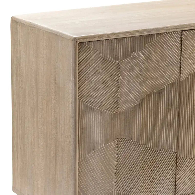 Buffet en bois 4 portes couleur beige