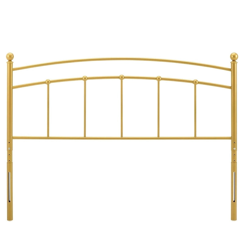 Tête de lit en métal arqué doré, taille King (simple)