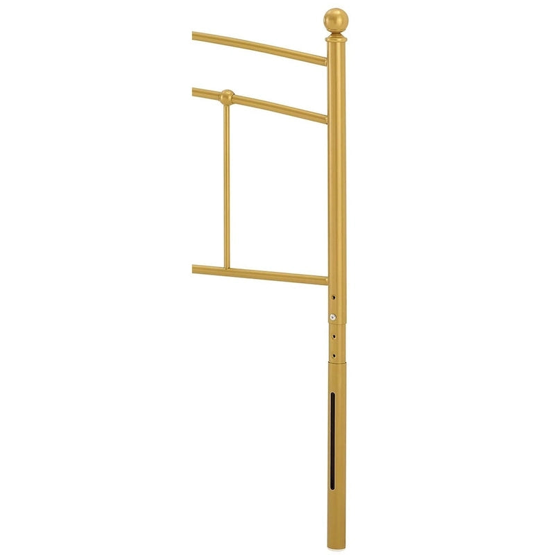 Tête de lit en métal arqué doré, taille King (simple)