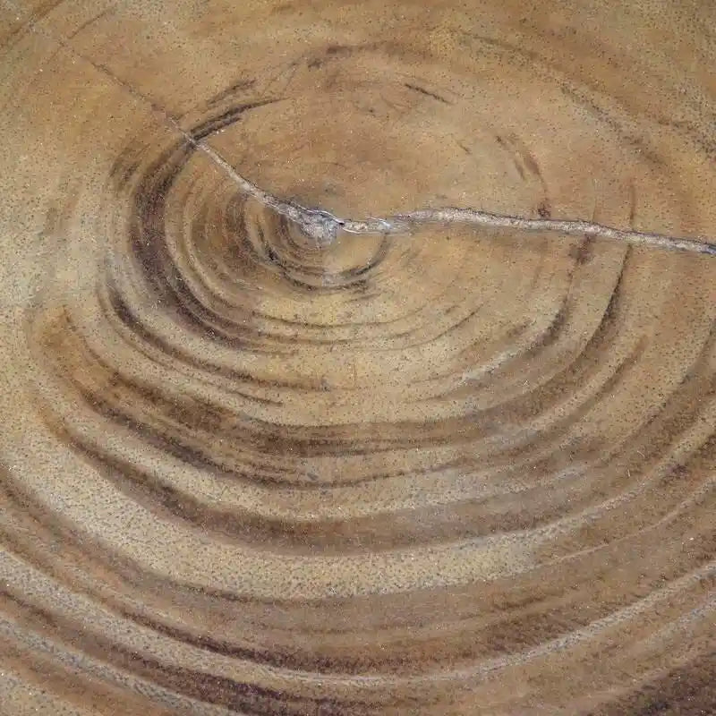 Table d'appoint ronde en bois d'acacia naturel – 1 pièce