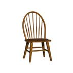Chaise d'appoint de salle à manger Windsor, dossier brun foncé, lot de 2