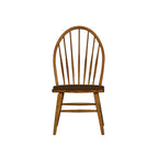 Chaise d'appoint de salle à manger Windsor, dossier brun foncé, lot de 2