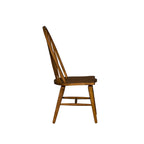 Chaise d'appoint de salle à manger Windsor, dossier brun foncé, lot de 2