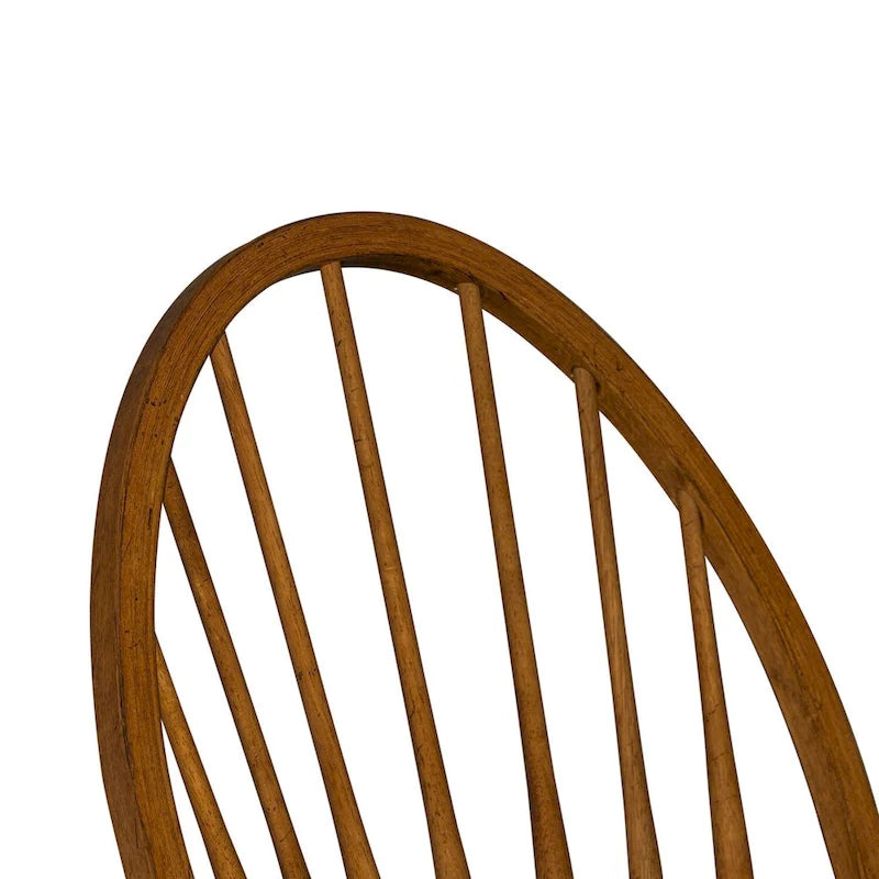 Chaise d'appoint de salle à manger Windsor, dossier brun foncé, lot de 2