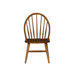 Chaise d'appoint de salle à manger Windsor, dossier brun foncé, lot de 2