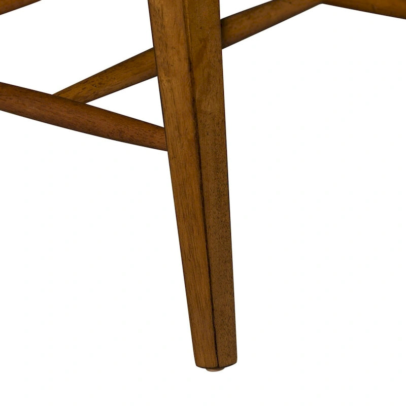 Chaise d'appoint de salle à manger Windsor, dossier brun foncé, lot de 2
