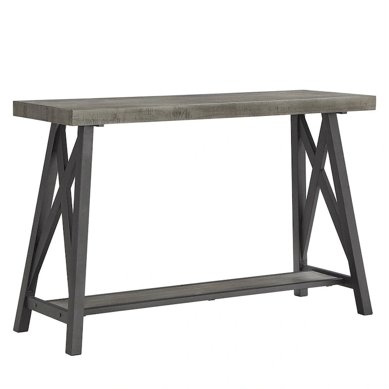 Console industrielle X-Base – Chêne / Marron / Gris / Noir