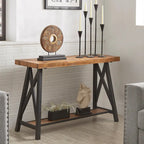 Console industrielle X-Base – Chêne / Marron / Gris / Noir