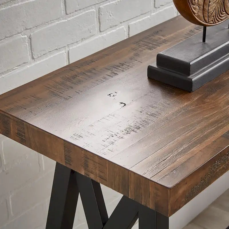 Console industrielle X-Base – Chêne / Marron / Gris / Noir
