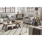 Console industrielle X-Base – Chêne / Marron / Gris / Noir