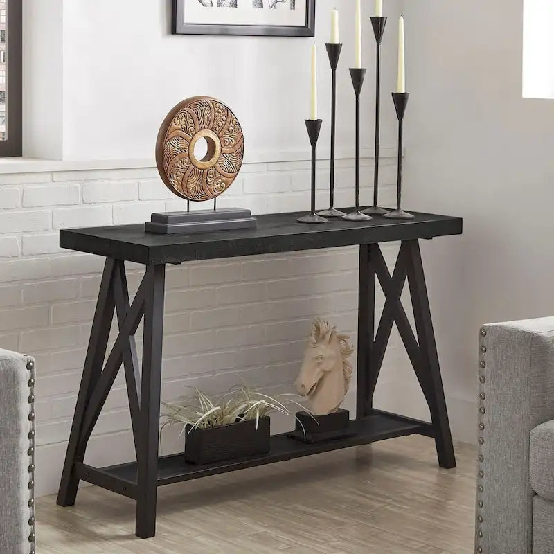Console industrielle X-Base – Chêne / Marron / Gris / Noir