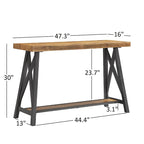 Console industrielle X-Base – Chêne / Marron / Gris / Noir