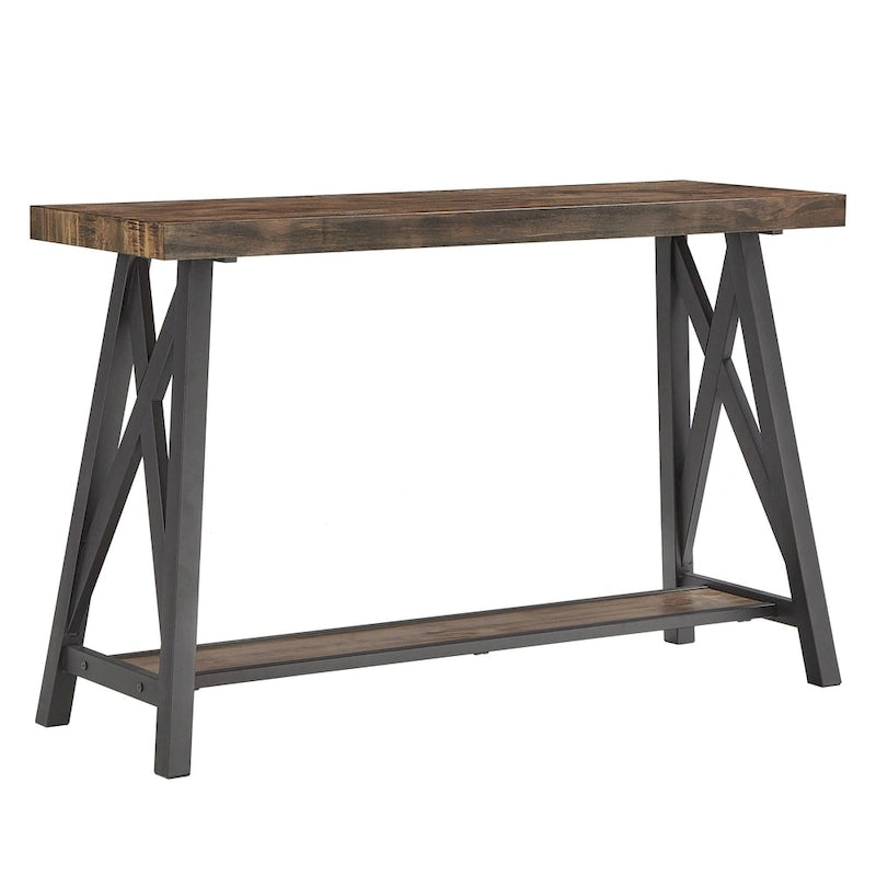 Console industrielle X-Base – Chêne / Marron / Gris / Noir