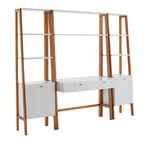 Bureau échelle blanc, pour une personne, avec bibliothèques optionnelles