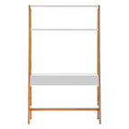 Bureau échelle blanc, pour une personne, avec bibliothèques optionnelles