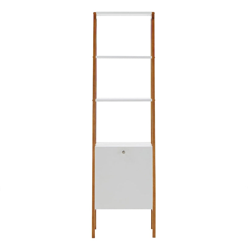 Bureau échelle blanc, pour une personne, avec bibliothèques optionnelles