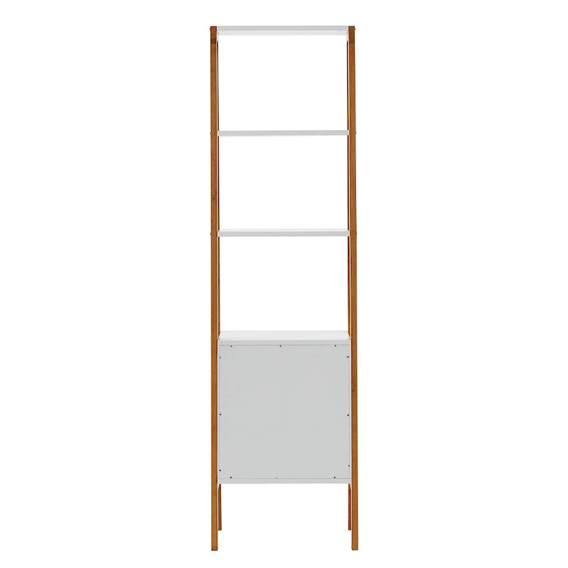 Bureau échelle blanc, pour une personne, avec bibliothèques optionnelles