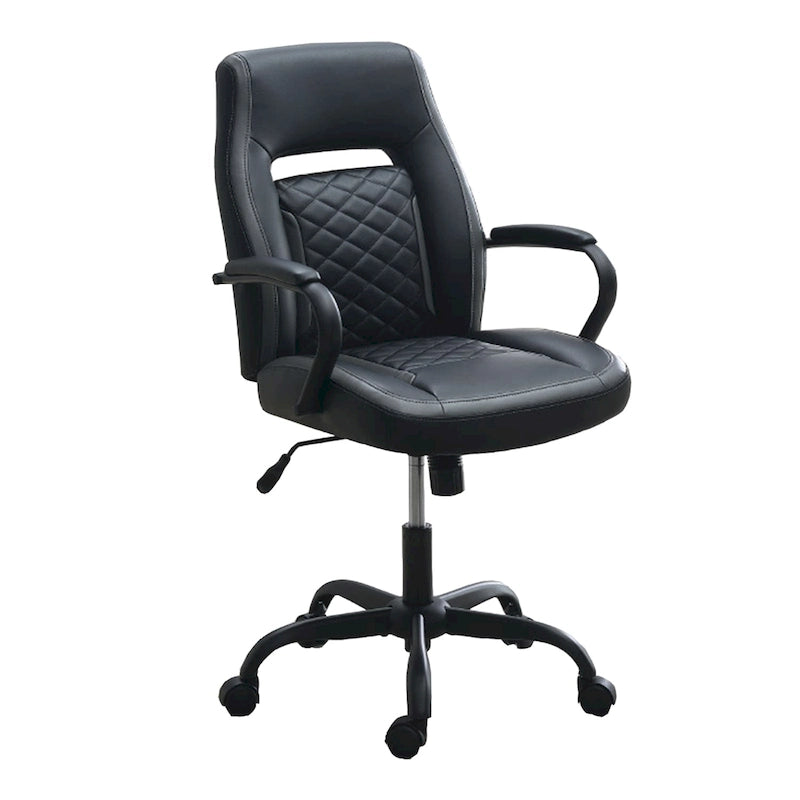 Chaise de bureau ergonomique noire/bleue et noire/grise avec accoudoirs rembourrés, siège individuel