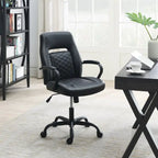 Chaise de bureau ergonomique noire/bleue et noire/grise avec accoudoirs rembourrés, siège individuel